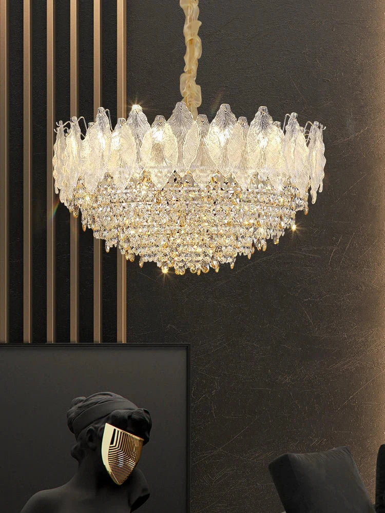Elegant French Crystal Chandelier - Postmodern Light Luxury for a Luxurious Atmosphere in Living Rooms, Dining Rooms, and Bedrooms