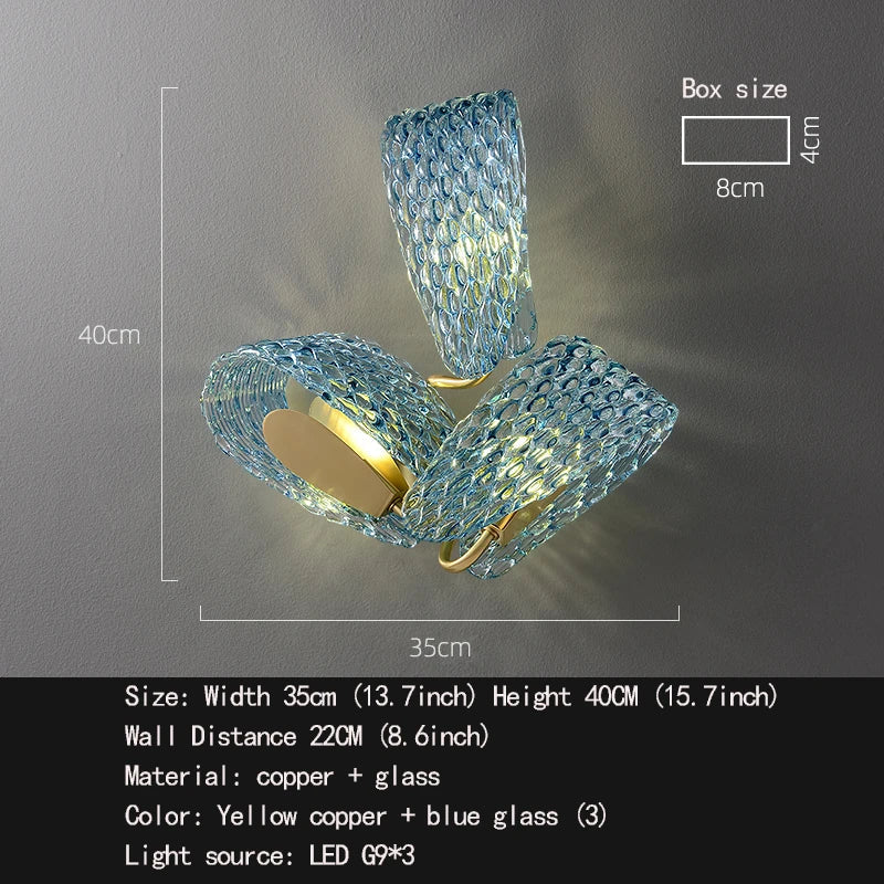 Aria's Modern Glass Wall Lamp - Creative Light Luxury for Your Corridor and TV Background