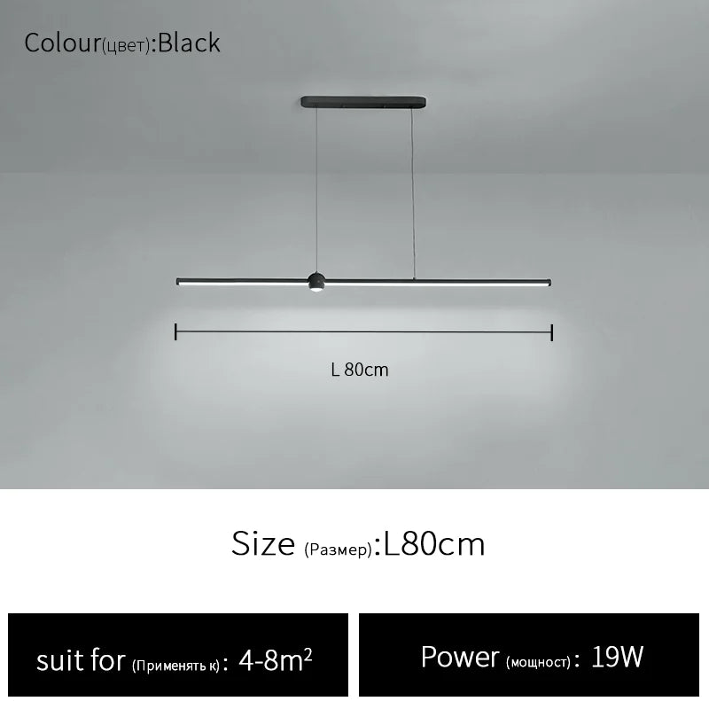 Nordic LED Chandelier - Minimalist Design for Restaurants, Bars, Living Rooms, and Bedrooms