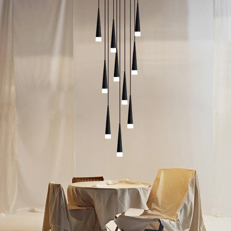 Contemporary Stair Chandelier - Elevate Your Duplex Apartment with Nordic Loft Elegance