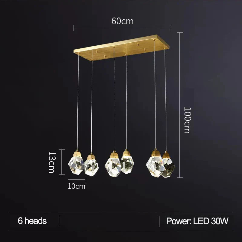 Elegant Light Luxury Crystal Chandelier - Perfect for Staircases, Living Rooms, Duplexes, Villas, and Middle Building Spaces