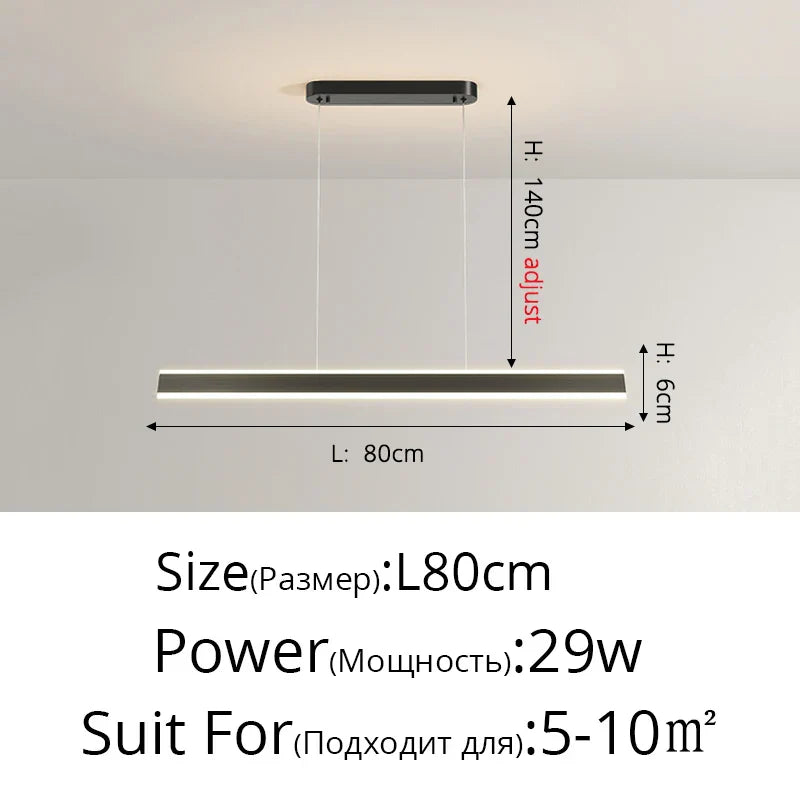 Contemporary LED Chandelier - Minimalist Elegance for Home Villas, Living Rooms, Bedrooms, Dining Rooms, and Studies