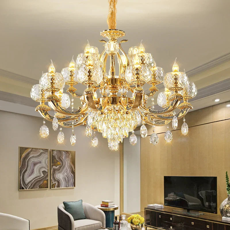 European Modern Simple Chandelier - Luxury Lighting for Home, Villa, Hotel, and Duplex Architectural Spaces