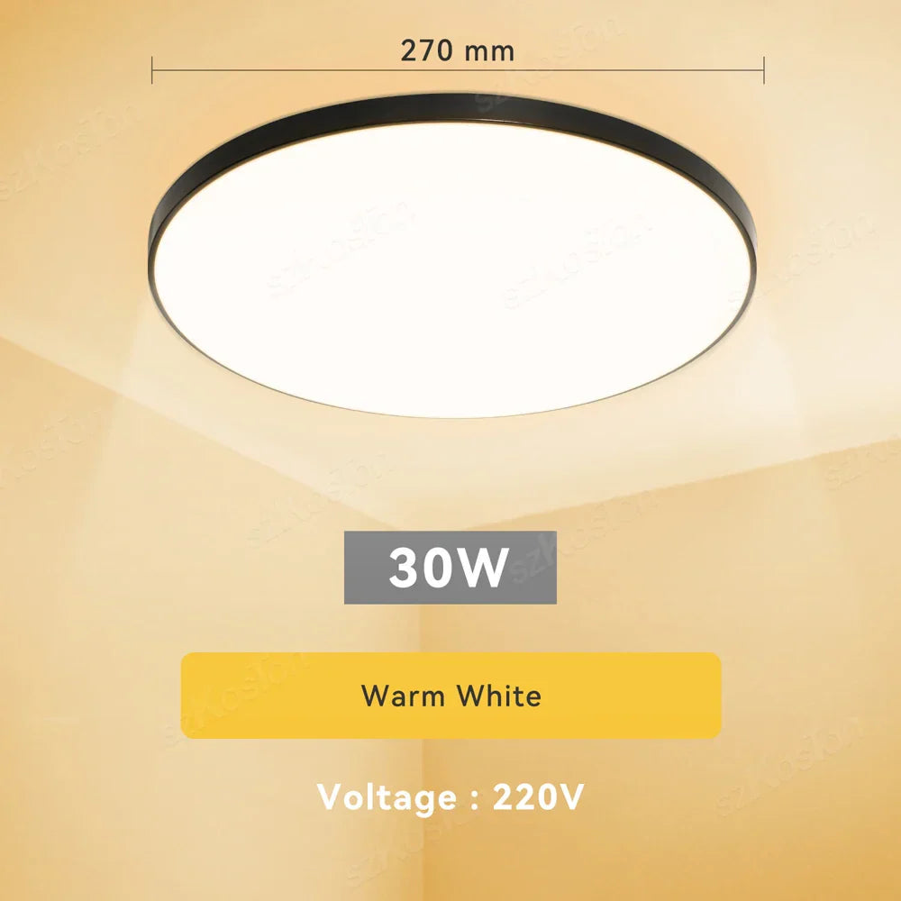 Modern Black Frame LED Ceiling Chandelier - Versatile Lighting for Home Decor