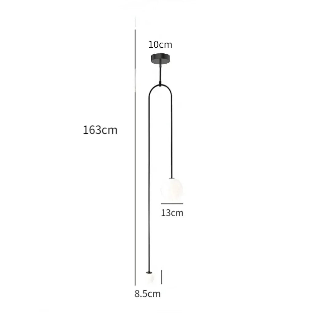 Modern Glass Ball Pendant Light - LED Bedside Hanging Lighting for Nordic Golden Luxury Decor in Hallways, Living Rooms, and Bedrooms