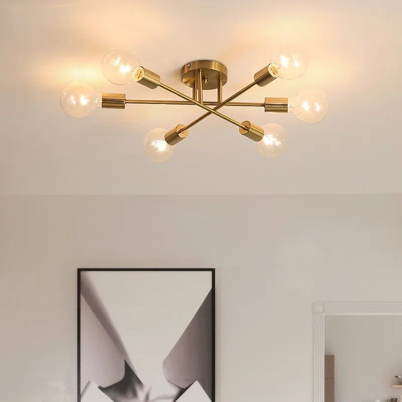 Eva's Brushed Antique Gold ceiling light