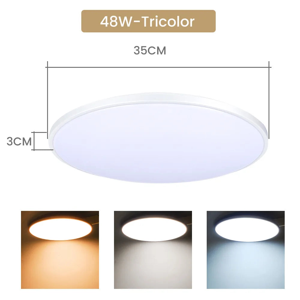Modern LED Ceiling Chandelier - Versatile Lighting for Large Rooms - Available in 48W, 36W, and 20W