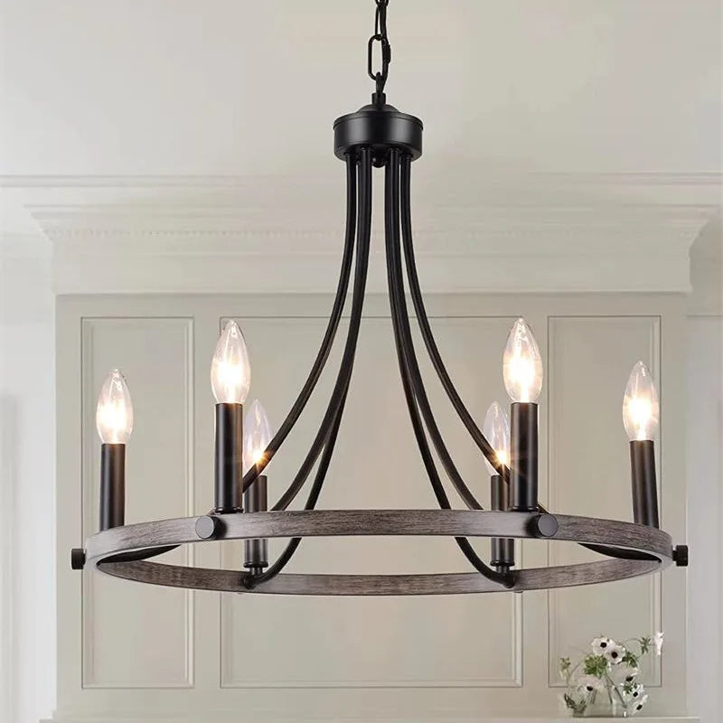 Ivy's American Wrought Iron Chandelier