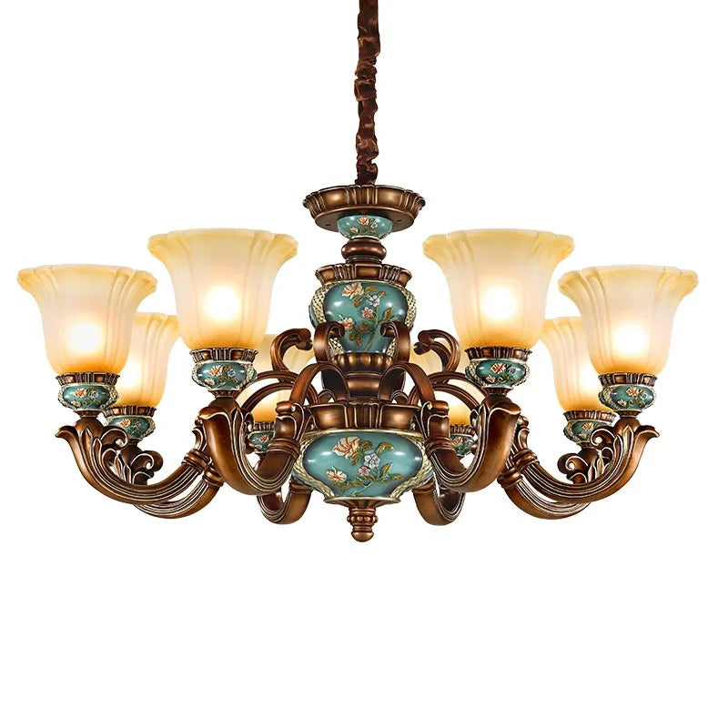 New European Vintage Resin Chandelier - Create a Luxurious Atmosphere in Your Villa, Restaurant, or Bedroom