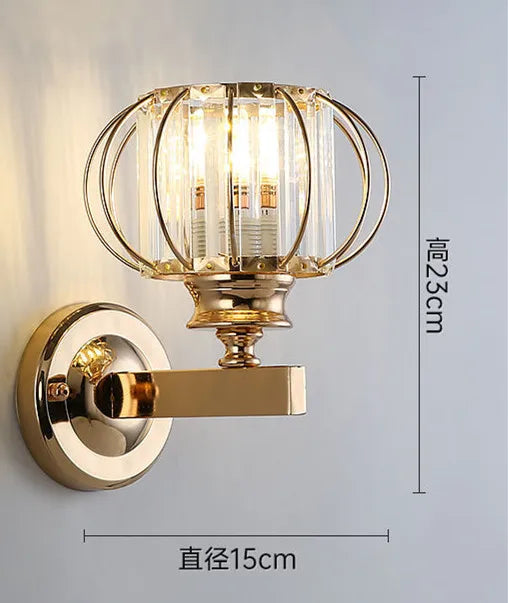 New Modern Simple Bedroom Bedside Lamp - Crystal Wall Lamp for Eye Protection in Living Rooms, Studies, Corridors, and Stairwells