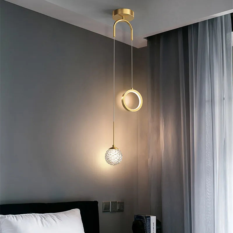 Modern Minimalist Starry Bedside Chandelier - Creative Nordic Art Lamp for Light Luxury Bedrooms and Studies