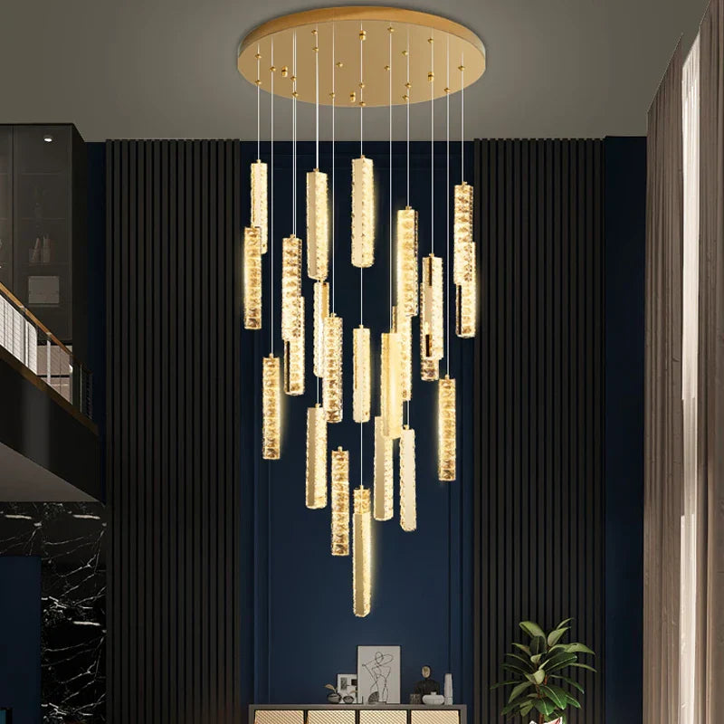 Contemporary Crystal Chandelier - Modern Elegance for Your Villa