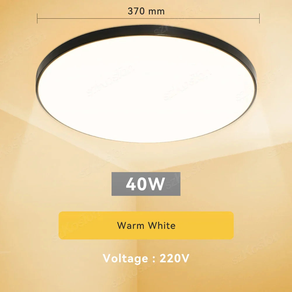 Modern Black Frame LED Ceiling Chandelier - Versatile Lighting for Home Decor