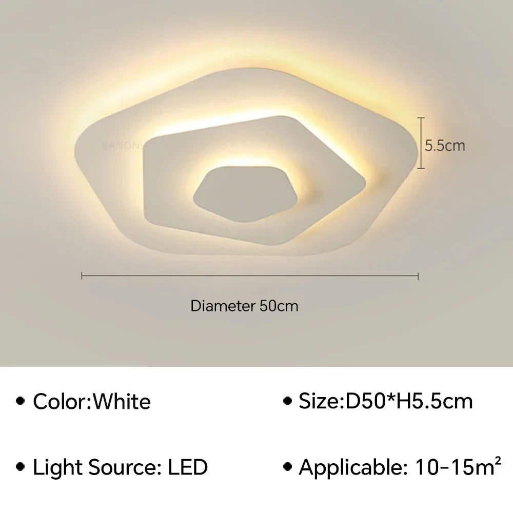 Nordic LED Corrugated Ceiling Lamp - Perfect for Living, Dining Room, Bedroom, Children's Study Room, and Aisle - Stylish Lighting Fixture Lustre for Home Decor