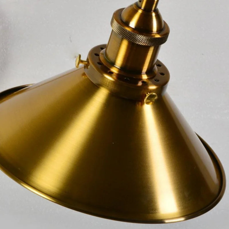 Bronze American Retro Iron Wall Lamps - Nordic Minimalist Style for Study, Bedroom, Bedside, and Home Decoration