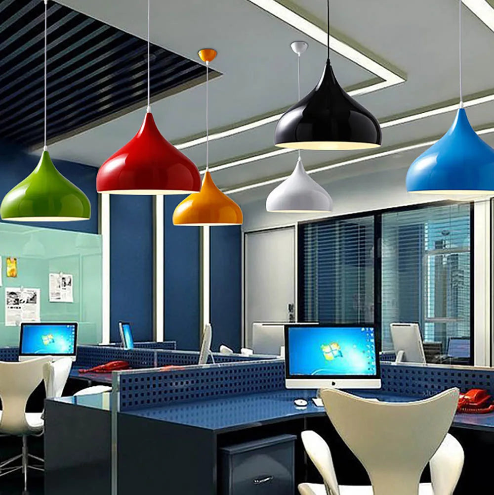 simple commercial industrial style single head restaurant lamp office barber shop hotel lampshade