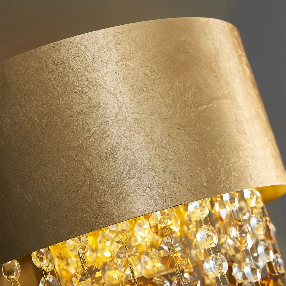 Ricardo - New Modern Bedroom Golden Retro Wall Lamp - Elevate Your Space with Luxury Crystal Lighting