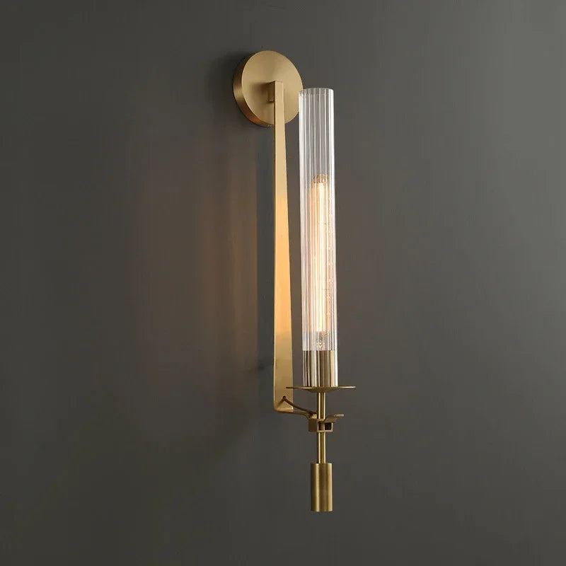 Contemporary LED Wall Lamps - Stylish Brass Wall Sconce Fixtures for Creative Aisle, Bedroom, and Living Room Decoration, Perfect for Background Decor and Lighting