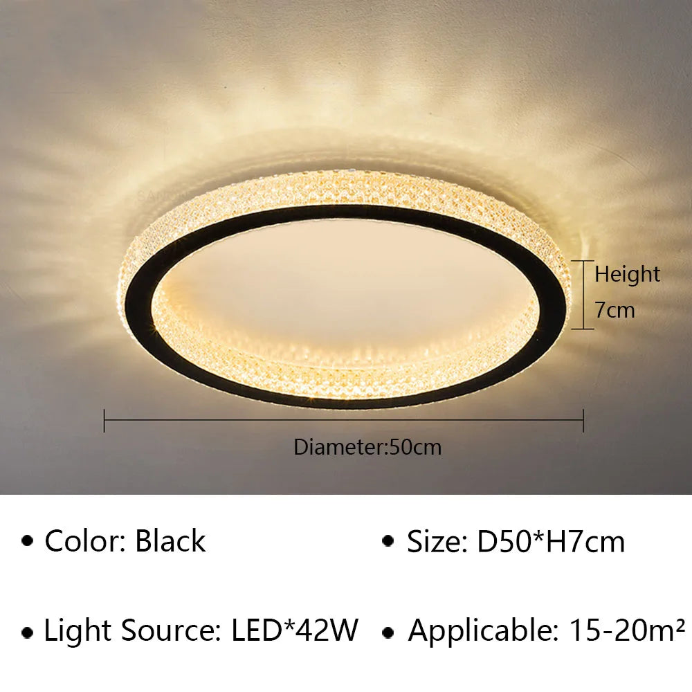 Modern LED Ceiling Lamp - Perfect for Bedroom, Living Room, Dining Room, Study, Hotel Hall - Elegant Ceiling light for Indoor Home Decoration - Lighting Fixture Lustre