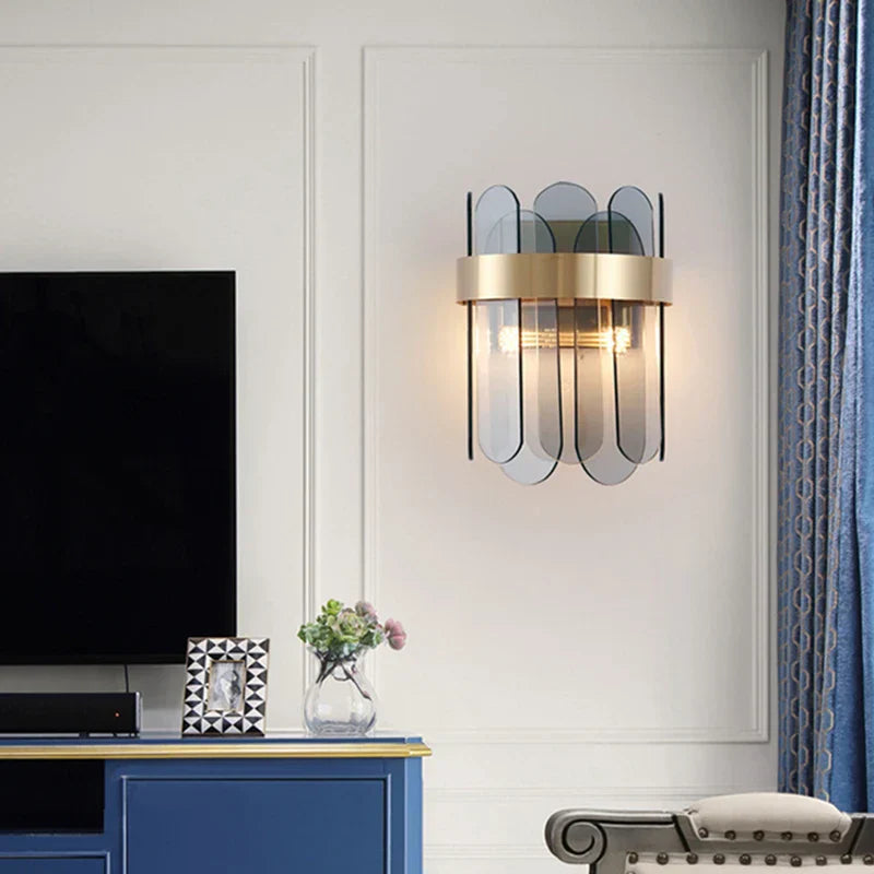 Elena - LED Modern Nordic Interior Lighting Home Decoration Lamp Luxury Wall Lamp Living Room Bedroom Bedside Handmade Glass Wall Lamp