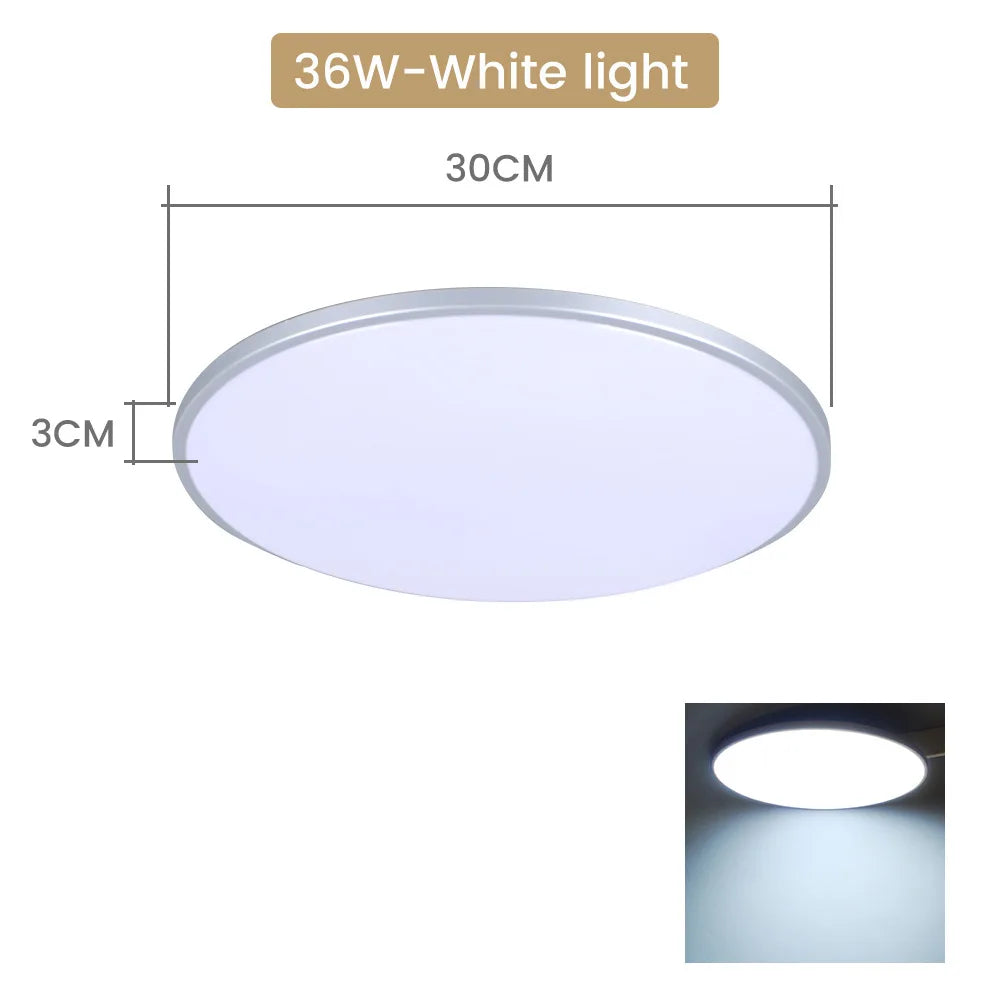 Modern LED Ceiling Chandelier - Versatile Lighting for Large Rooms - Available in 48W, 36W, and 20W