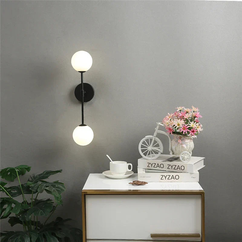 Post-Modern Wall Lamps - LED Golden Glass Wall Light with G9 Bulb for Nordic Creative Bedroom, Living Room, Aisle, and Bedside