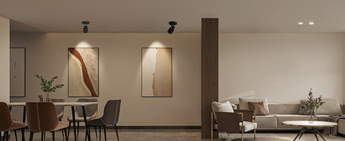 Emily's Nordic LED Ceiling Spotlight - Adjustable 60° Surface Mounted Light