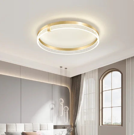 Modern Minimalist LED Bedroom Ceiling Lamp - Round LED Ceiling Lights with Remote Control for Home Indoor Decoration Lighting Fixtures