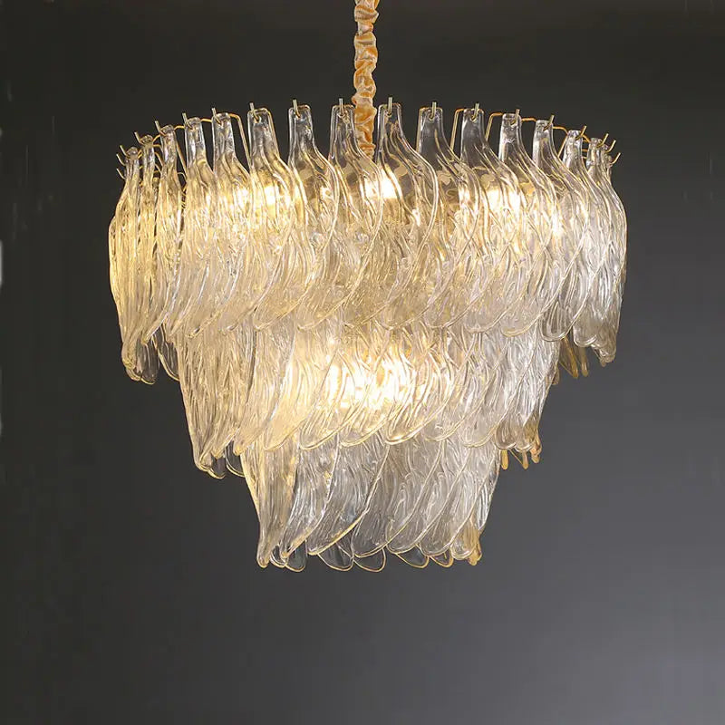 New Design Modern Style Golden Chandelier - Creative Artistry in Handmade Glass for Versatile Living Spaces
