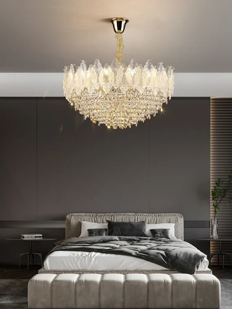 Elegant French Crystal Chandelier - Postmodern Light Luxury for a Luxurious Atmosphere in Living Rooms, Dining Rooms, and Bedrooms