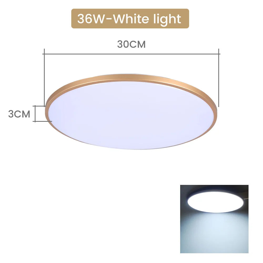 Modern LED Ceiling Chandelier - Versatile Lighting for Large Rooms - Available in 48W, 36W, and 20W