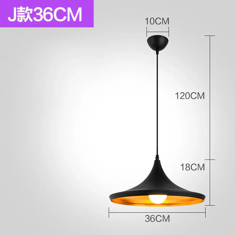 Nordic Retro Industrial Black Ceiling Pendant Lamp - Perfect for Restaurant, Dining Table, and Bar Decor