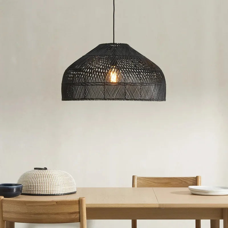 Modern Creative Handcrafted Rattan Art Lampshade Chandelier - Designer-Inspired Lighting Fixtures for Restaurants, Bedrooms, Tea Rooms, and Decor
