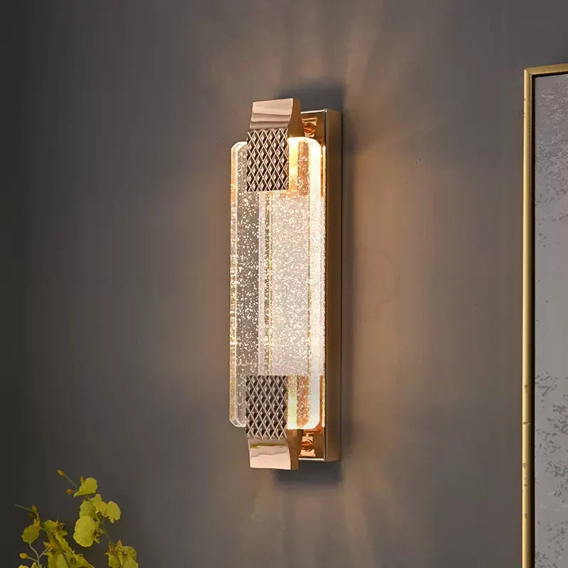 Sophisticated Dimmable LED Crystal Wall Lamp - Elevate Your Bedroom and Living Room Decor