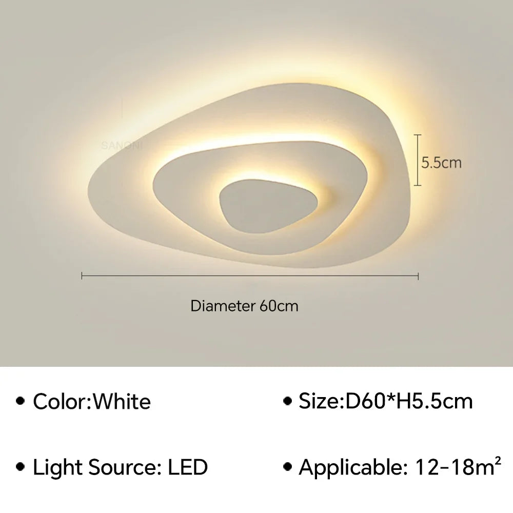 Nordic LED Corrugated Ceiling Lamp - Perfect for Living, Dining Room, Bedroom, Children's Study Room, and Aisle - Stylish Lighting Fixture Lustre for Home Decor