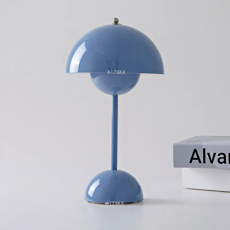Nordic Retro Mushroom Table Lamp - Touch Control LED Desk Lamp with USB Plug