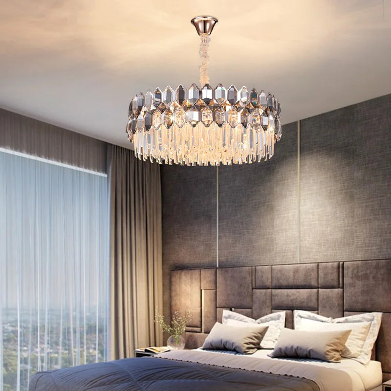 Elegant Crystal Chandelier with a Touch of Light Luxury - Post-Modern Golden Beauty for Living Rooms, Dining Rooms, and Bedrooms