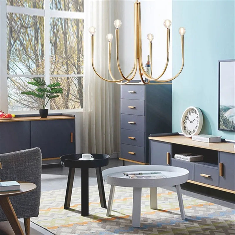 Swoop Arm Chandelier - Retro Elegance for Luxurious Living and Dining Spaces