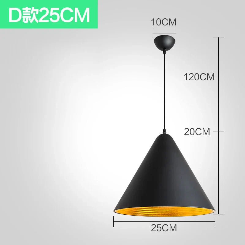 Nordic Retro Industrial Black Ceiling Pendant Lamp - Perfect for Restaurant, Dining Table, and Bar Decor