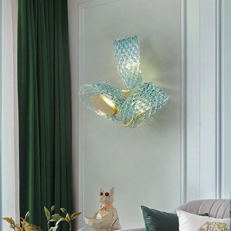 Aria's Modern Glass Wall Lamp - Creative Light Luxury for Your Corridor and TV Background