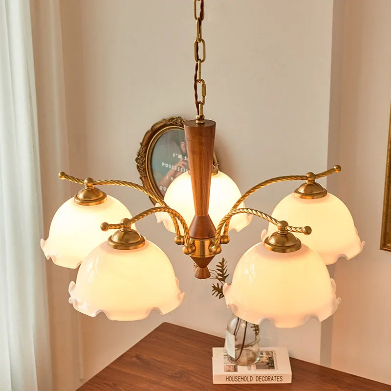 Medieval Vintage Solid Wood Chandelier - Warm and Romantic Lighting for Living and Dining Rooms, Bedrooms