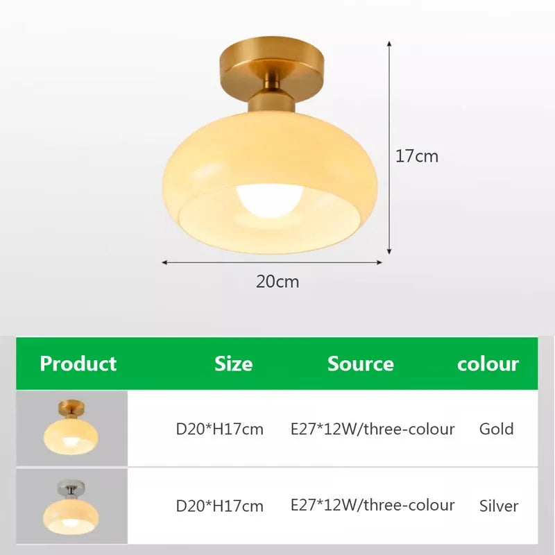 Contemporary LED Ceiling Light - Elegant Gold Lighting Fixture for Home Decor