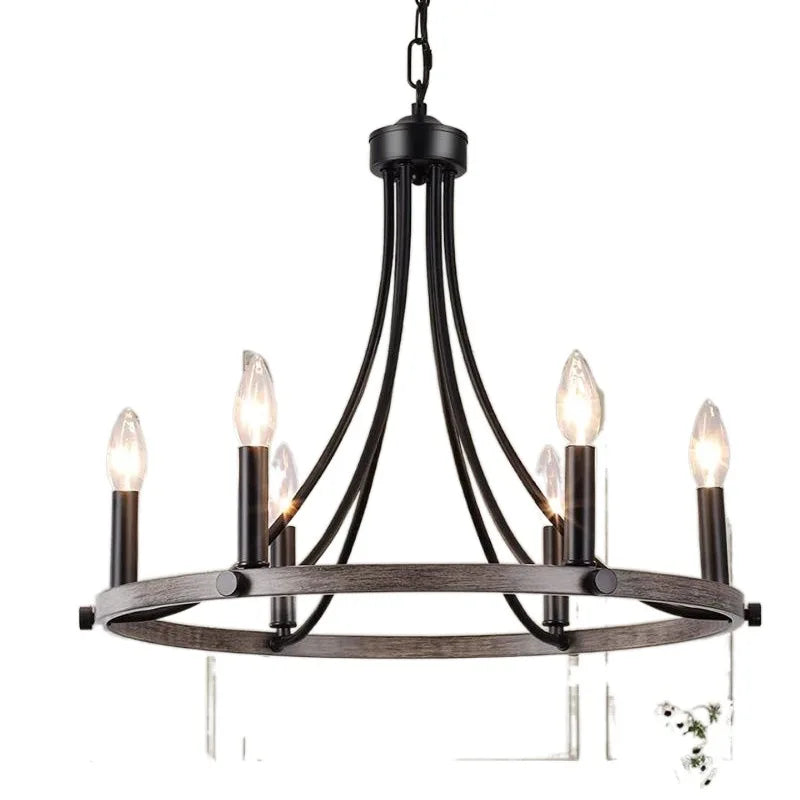 Ivy's American Wrought Iron Chandelier