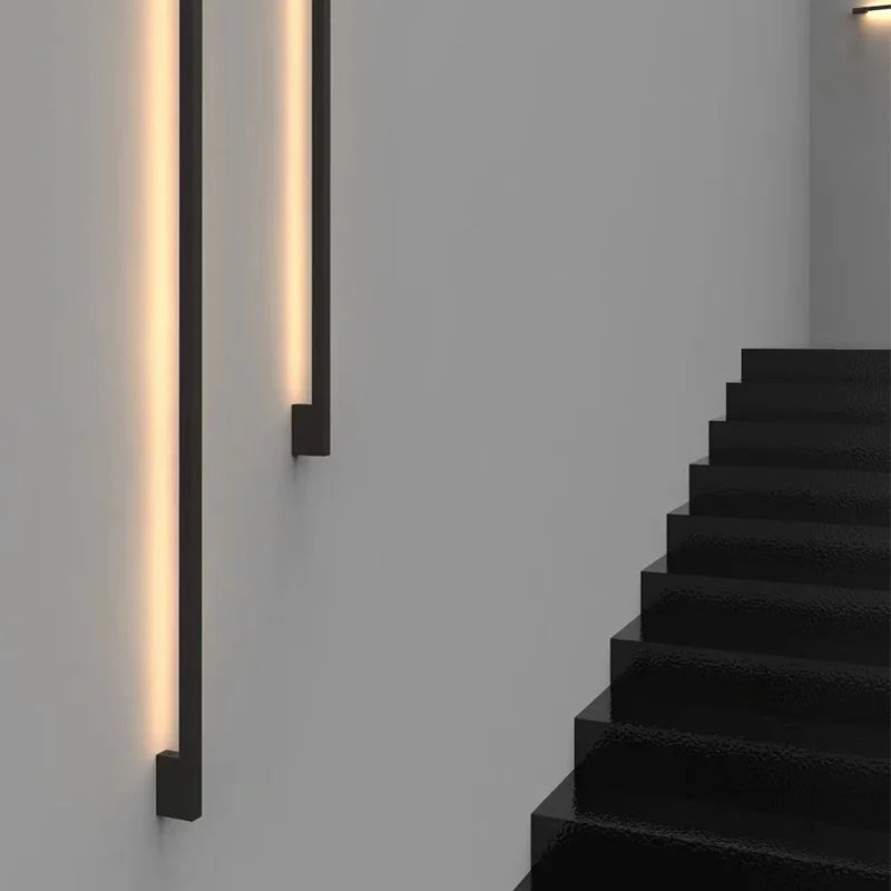Modern Extremely Narrow Black Long Strip Wall Lamp - Ideal for Corridor, Bedroom, Bedside, Living Room Decoration, Bar-Shaped Lighting Fixtures