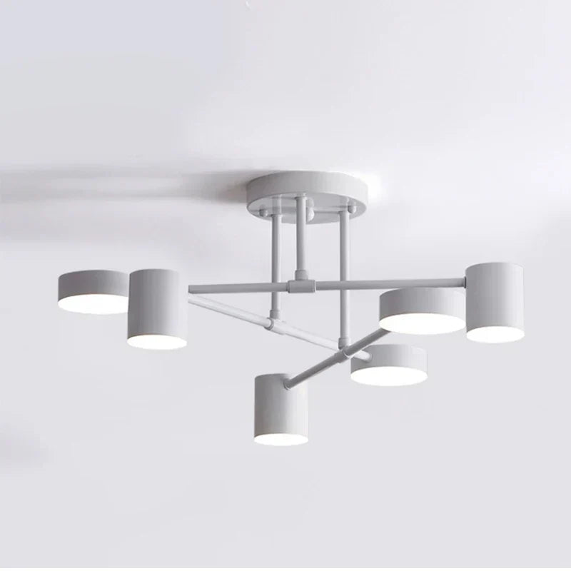 Nordic LED Ceiling Lights - Multiple Lamp Base Options in Black, White, and Gold - Modern Lighting for Living Room, Dining Room, and Bedroom
