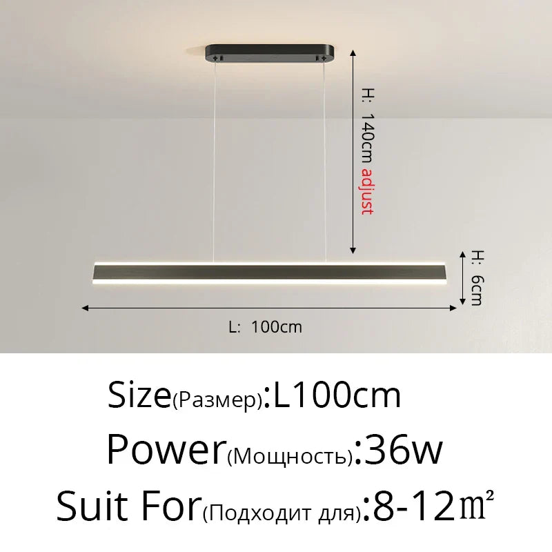 Contemporary LED Chandelier - Minimalist Elegance for Home Villas, Living Rooms, Bedrooms, Dining Rooms, and Studies