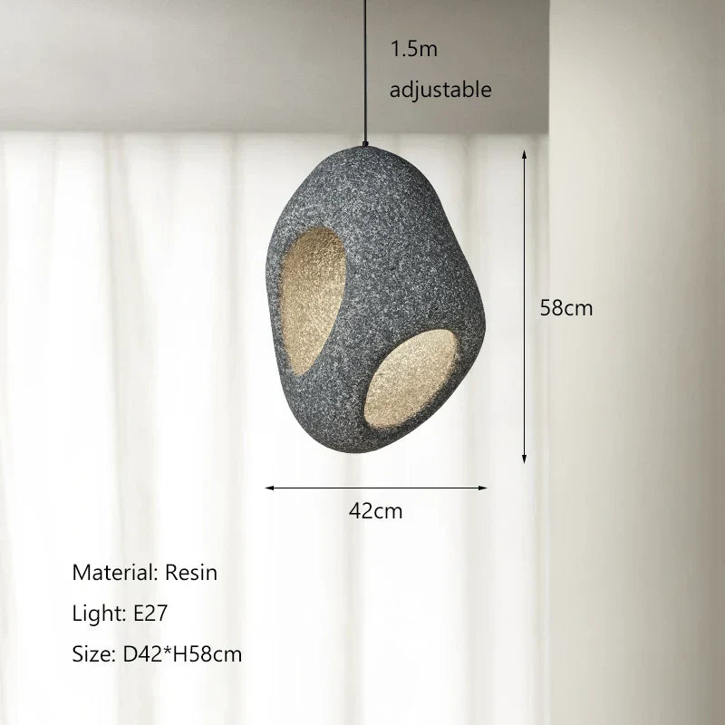 Nordic Creative Wabi-Sabi Wind LED Pendant Lights - Unique Home Decor for Bedrooms, Dining Rooms, and Bedside Lighting