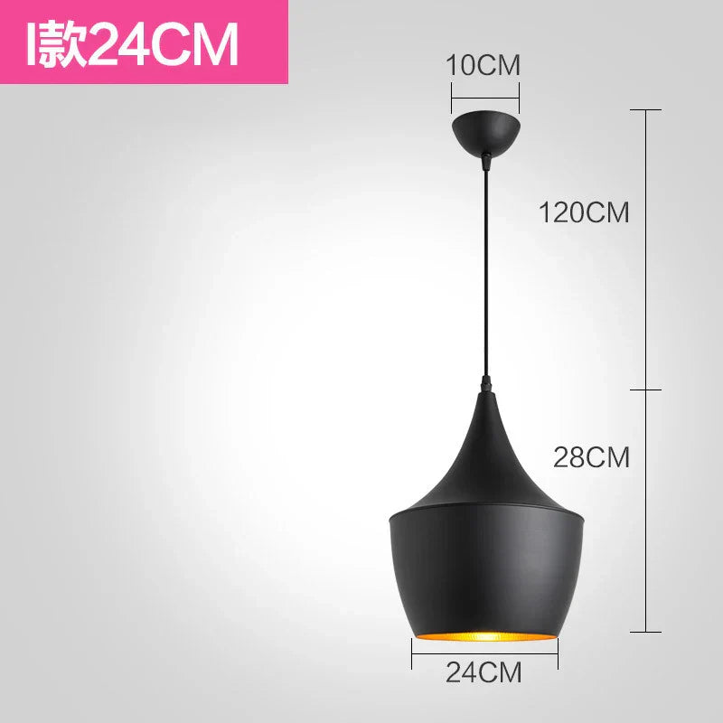 Nordic Retro Industrial Black Ceiling Pendant Lamp - Perfect for Restaurant, Dining Table, and Bar Decor
