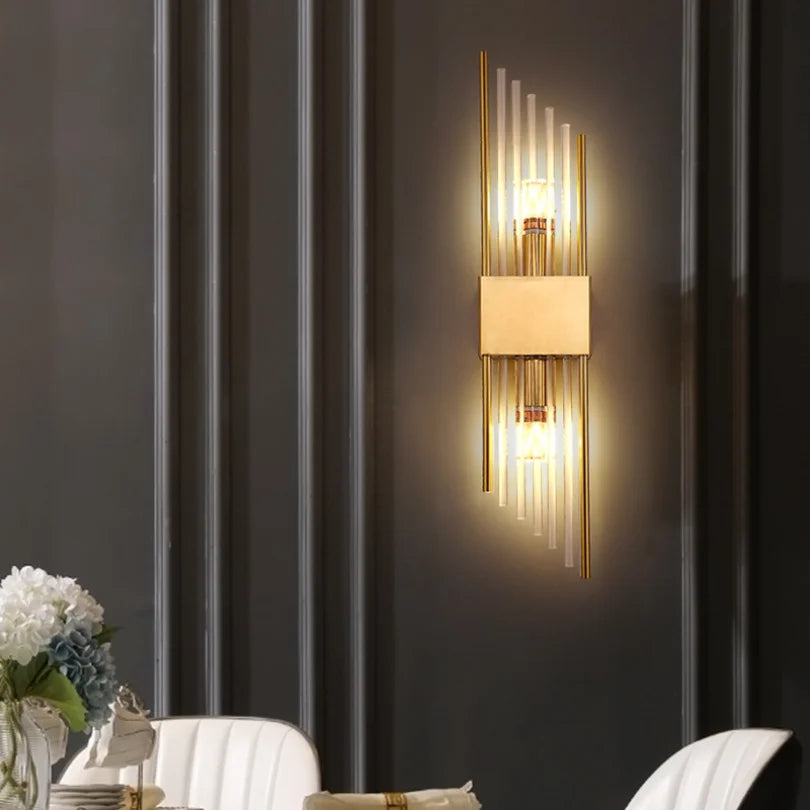 Isla - Modern Wall Lamps for Bedroom Bedside Hotel Living Room Sconce Lights Decoration Background Fixtures Crystal Hallway Stairs Led
