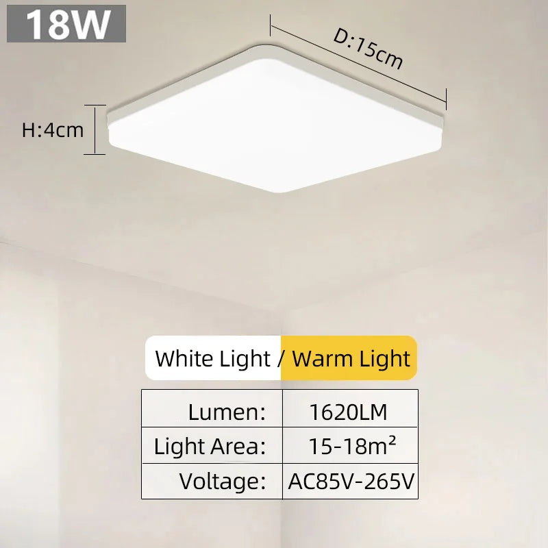 Modern LED Ceiling Lamp - Brighten Your Space with Square Elegance